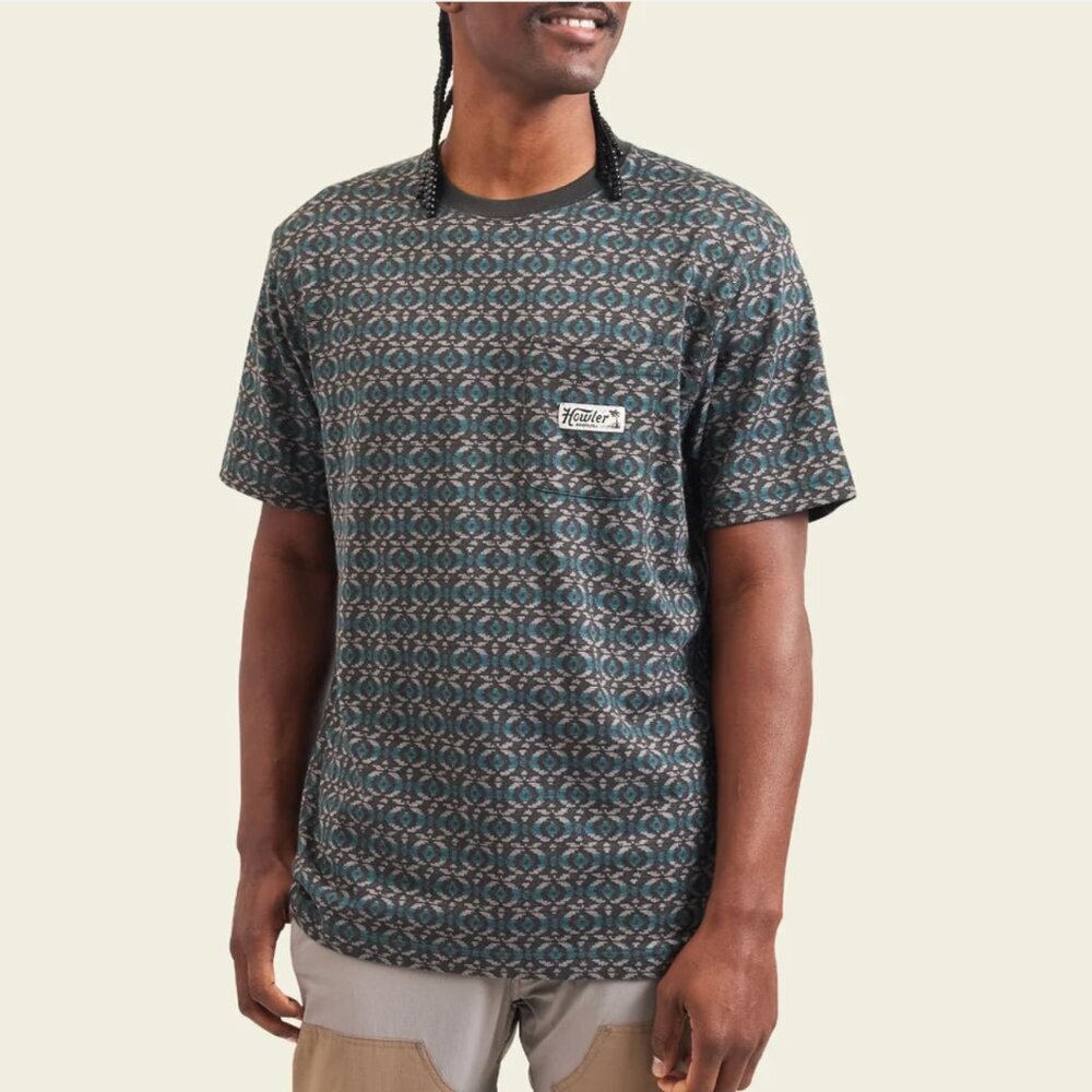 HOWLER BROTHERS Jacquard Tee M Crewneck Antique Black - Picture 2 of 8